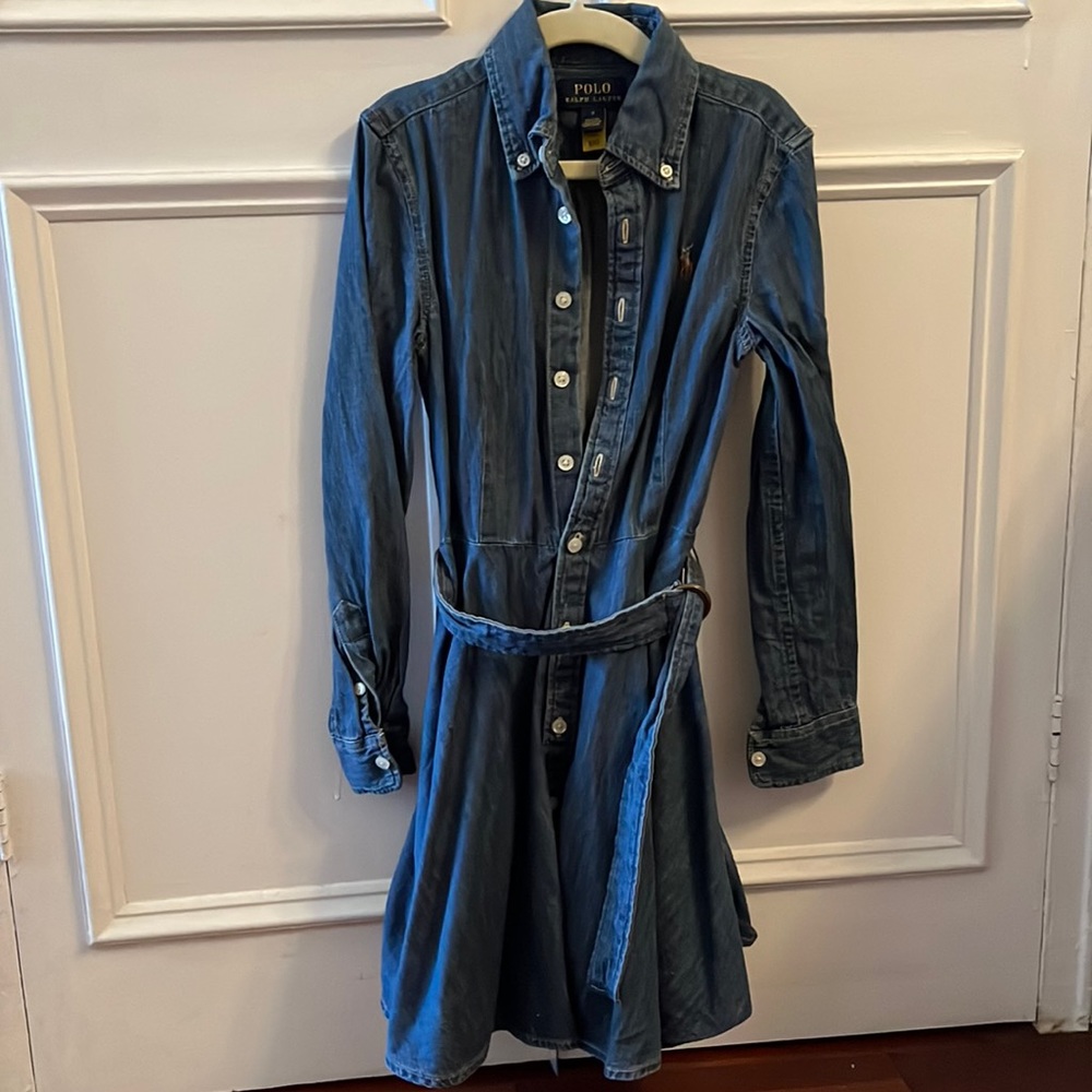 POLO RALPH LAUREN Girls’ Denim Belted Shirtdress